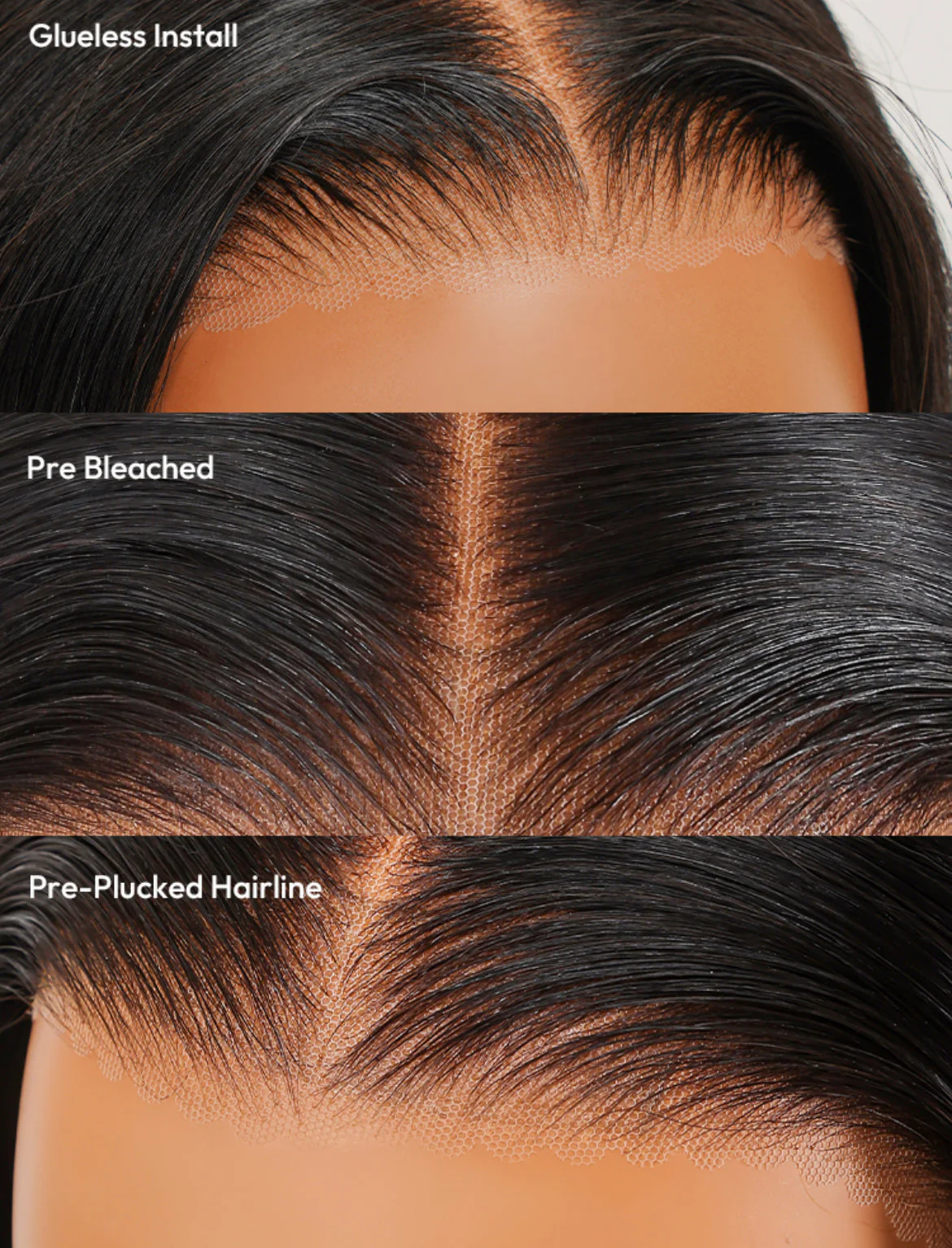 Perruque en cheveux humains ondulés sans colle 7×6 à prix abordable de Sterly Hair 