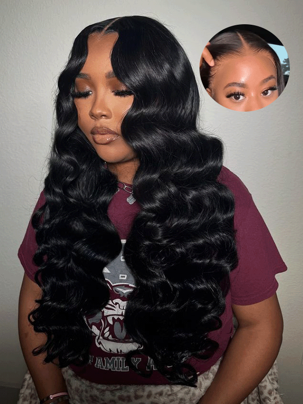 Raw Hair Wig | 13x6 HD Lace Full Frontal Wig Undetactable HD Lace Loose Deep Wave Human Hair Wig