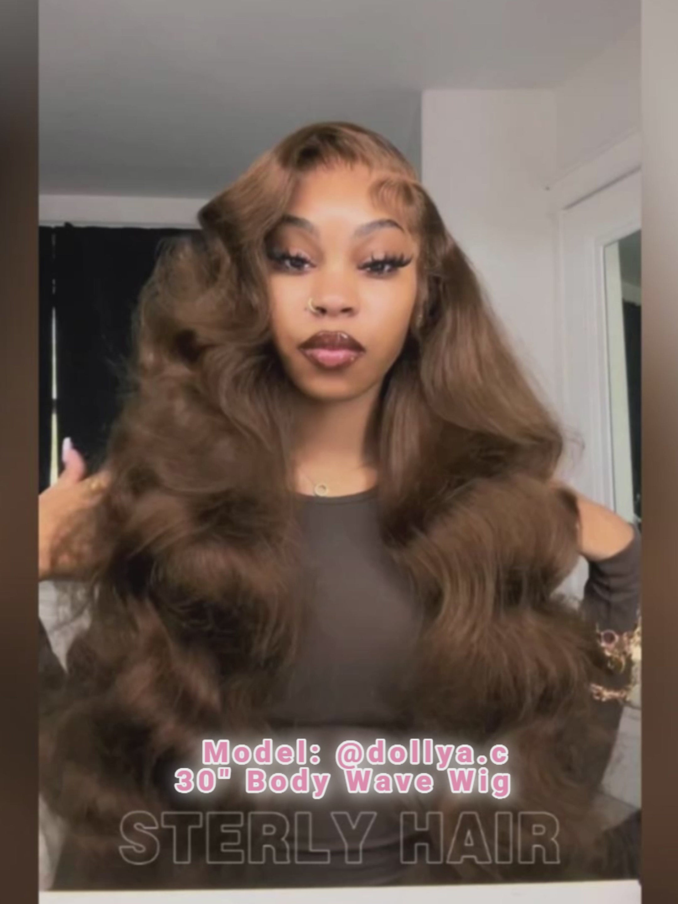 TikTok Hot |#4 Chocolate Brown Body Wave 13×6 Full Lace Wig 200% Density Human Hair Wigs