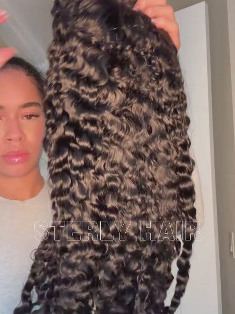 Raw Hair Wig | Undetactable HD Lace Raw Burmese Curly Wig Glueless 7×6 Lace Human Hair Wig 220% Density Pre-bleached