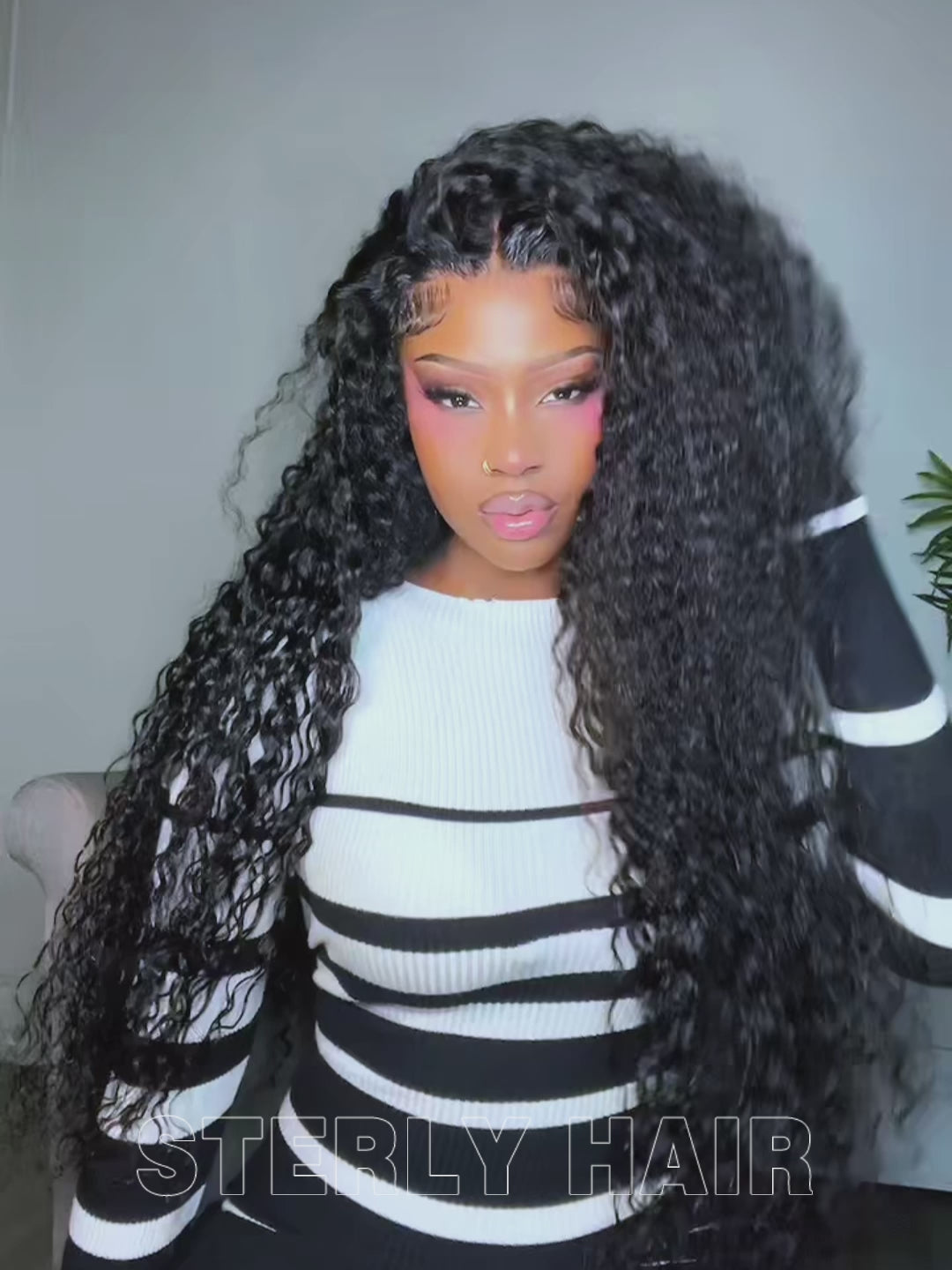 Ready to Go Glueless 7×6 Lace Wig Water Wave Human Hair Wig Pre Plucked