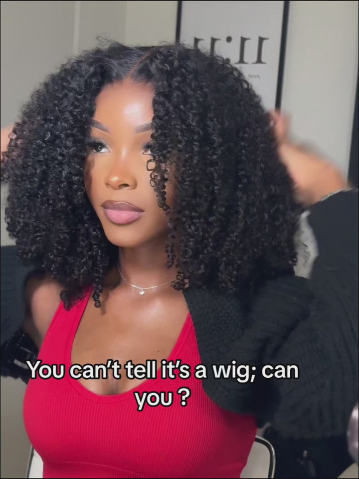 TikTok Hot | Sterly 200% Density Glueless 7×6 Kinky Curly Human Hair Wig