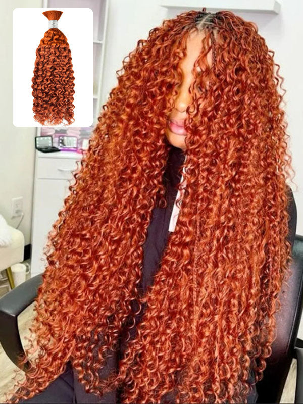 Sterly Human Braiding Hair Water Wave Bulk Human Hair for Braiding No Weft Hair Extensions for Boho Braids 100g/Bundle - sterlyhair