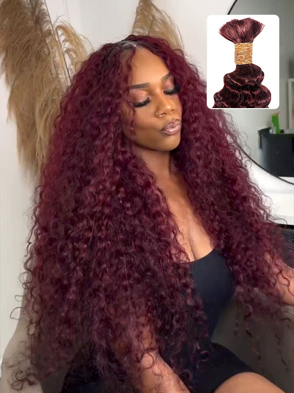 Raw Bulk Human Hair | Boho Braids Burmese Curly Hair Bulk For Braids 100% Human Hair Extensions 100g - sterlyhair