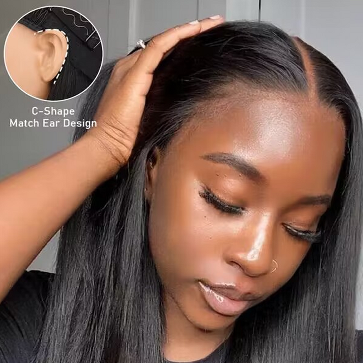 Glueless Straight Human Hair Wig 9x6 Lace Wig Pre Bleached Knots Ready to Go Wig - sterlyhair