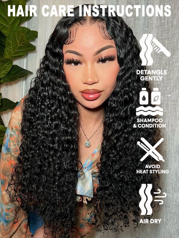 Raw Hair Wig | Undetactable HD Lace Water Wave Human Hair Wig Real HD Lace Wig