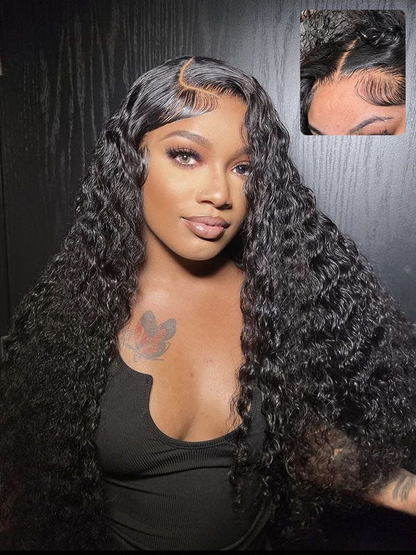 Raw Hair Wig | Undetactable HD Lace Water Wave Human Hair Wig Real HD Lace Wig