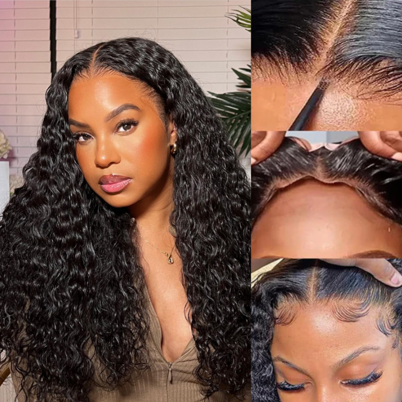 Perruques en cheveux humains ondulés avec dentelle frontale HD 13x6 Sterly pour femmes 