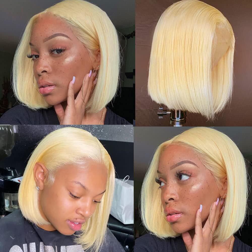 Sterly 613 Blonde Bob Wigs Human Hair Straight 13×4/13×6 Lace Front Bob Wigs