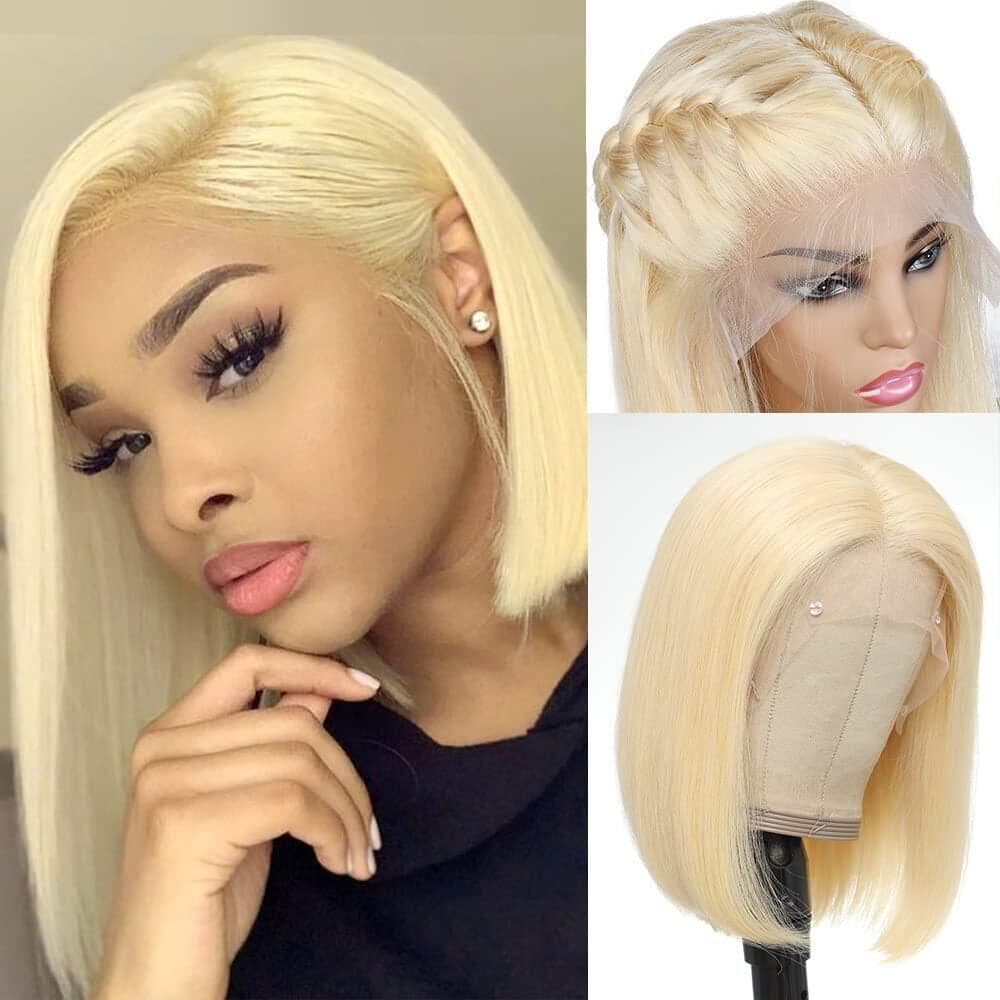 Sterly 613 Blonde Bob Wigs Human Hair Straight 13×4/13×6 Lace Front Bob Wigs