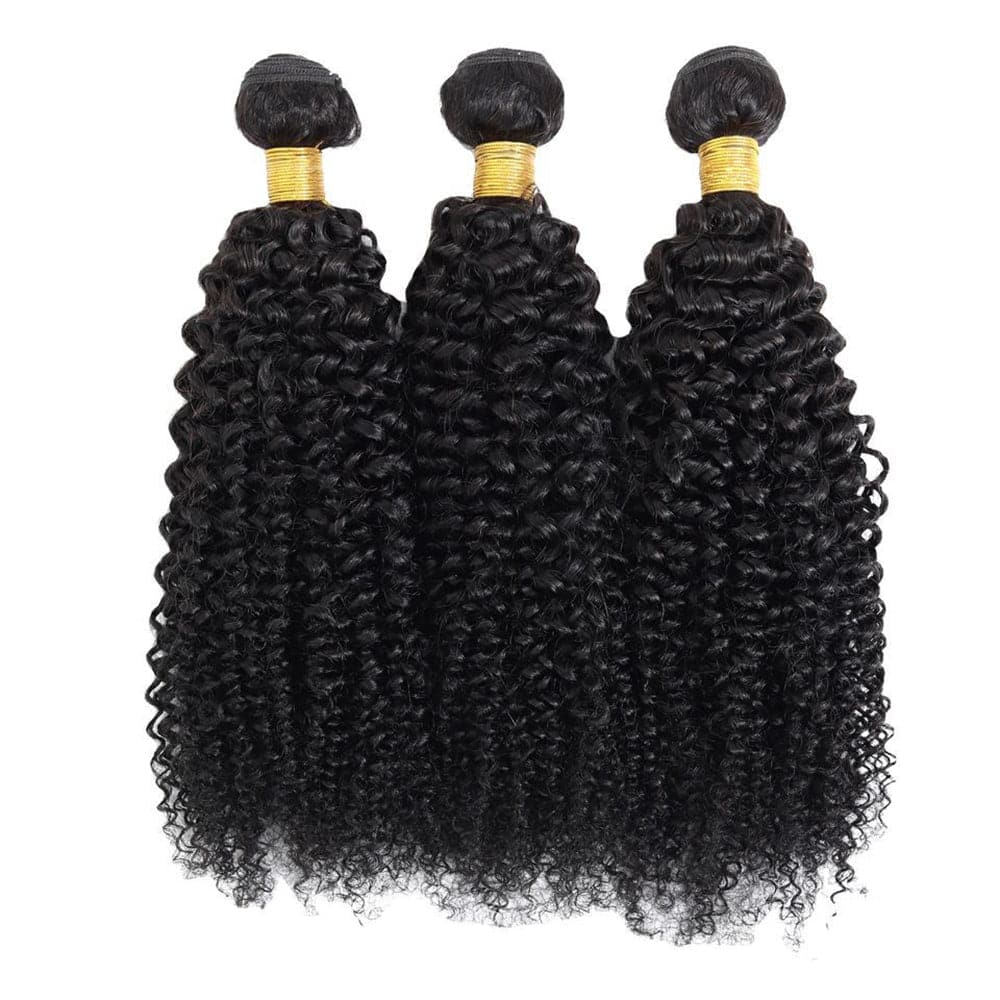 Sterly Hair Curly  Wave 3 Bundles with 13×4 Lace Frontal 100% Human Virgin Hair