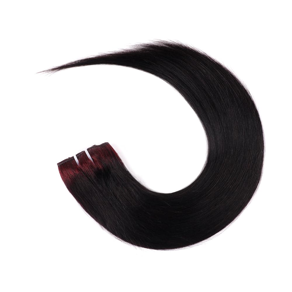 Sterly #99J/1B Ombre Straight Clip-in Human Hair 8 Pices With 18 Clips 120g