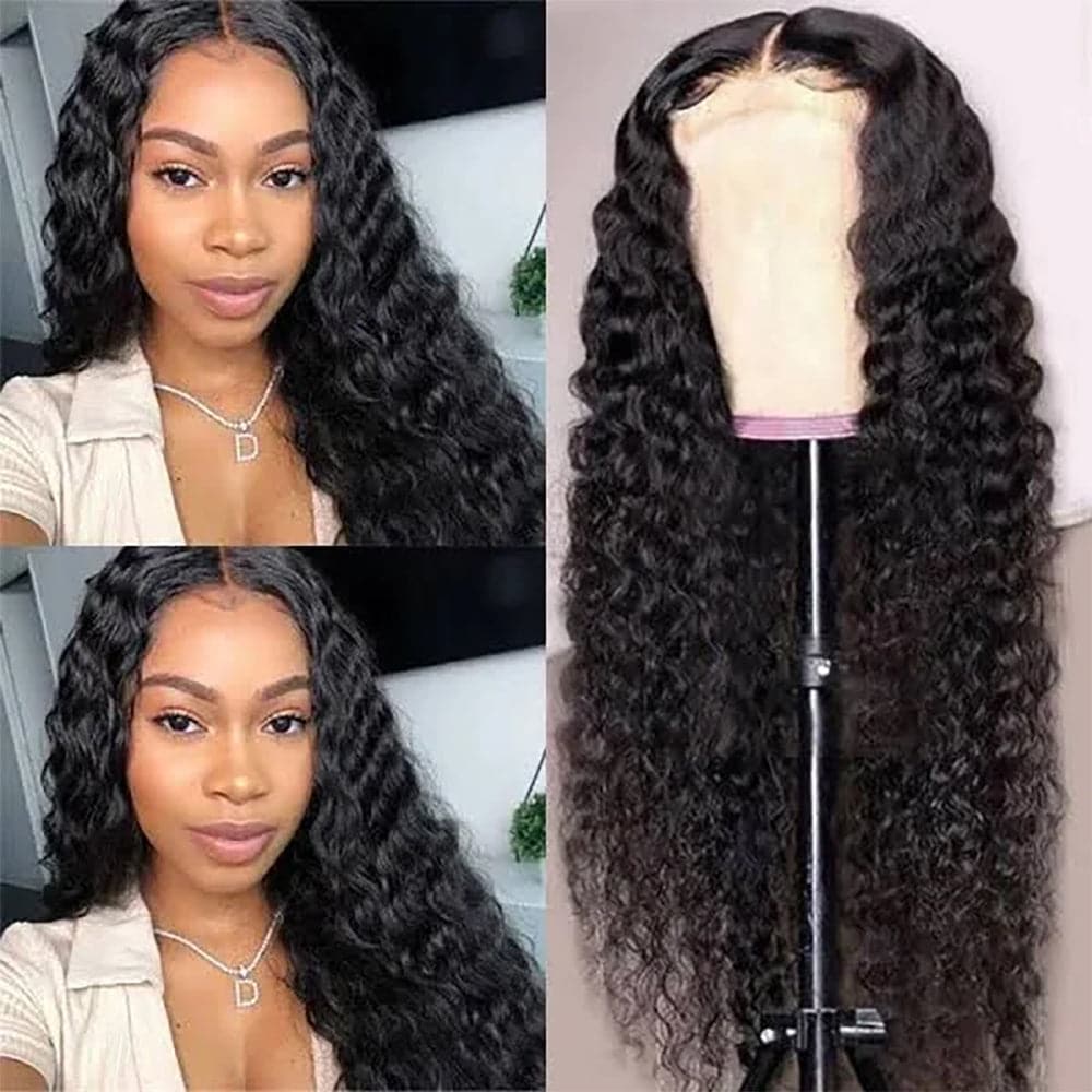 Sterly 5x5 HD Lace Closure Wigs Human Hair Transparent Lace Deep Wave Wig - sterlyhair