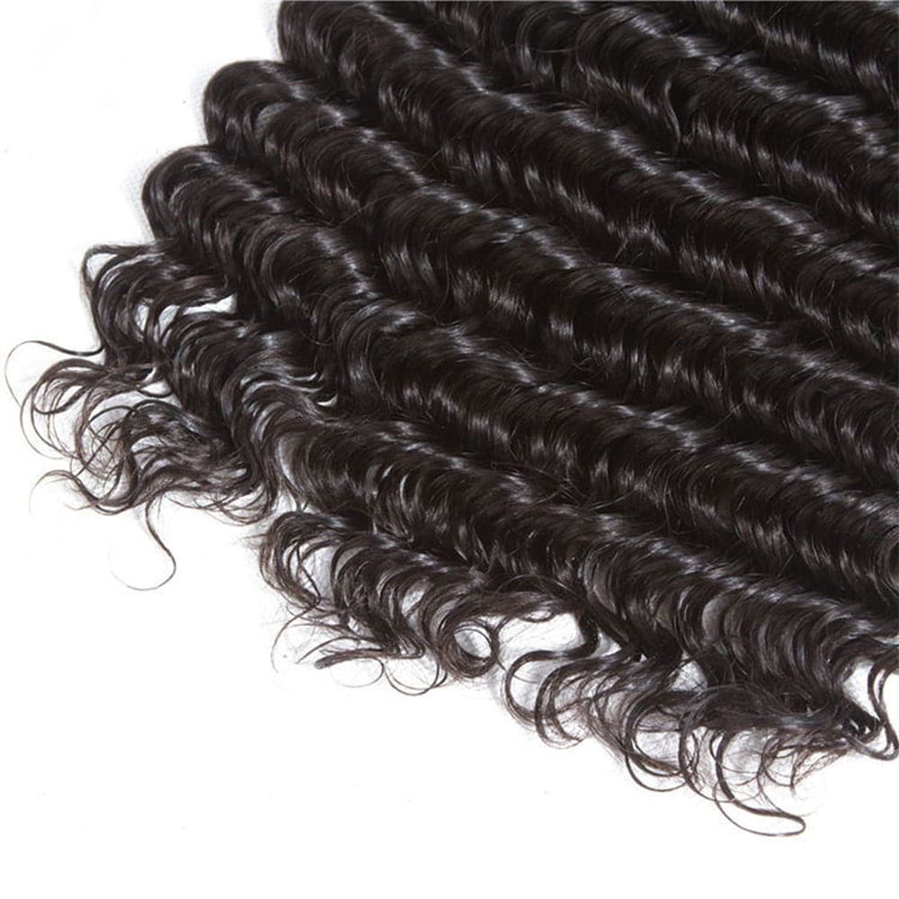 Sterly Hair Virgin Hair Hot Sale 3 Bundles Deep Wave Bundles With Frontal