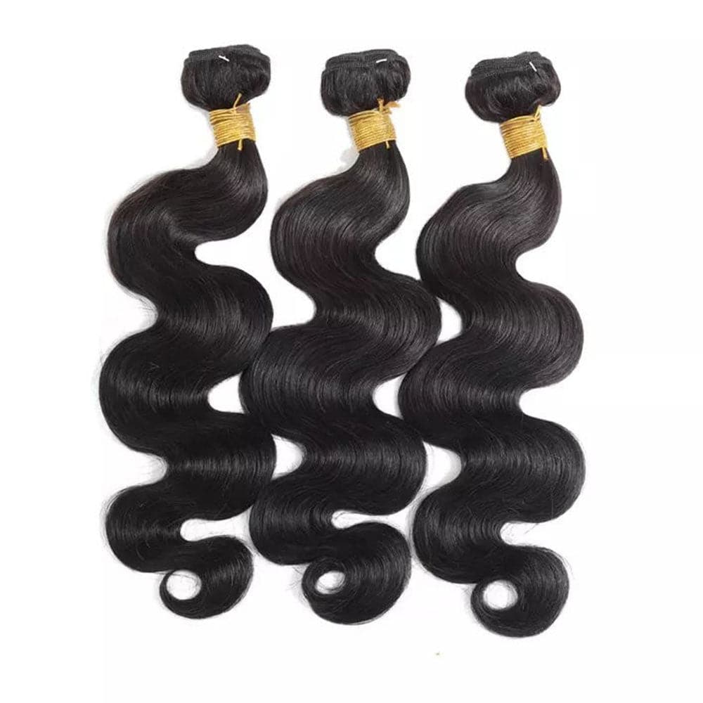 Sterly Hair Affortable Body Wave 3 Bundles With 4×4 Lace Closure 100% Unprocessed Virgin Human Hair