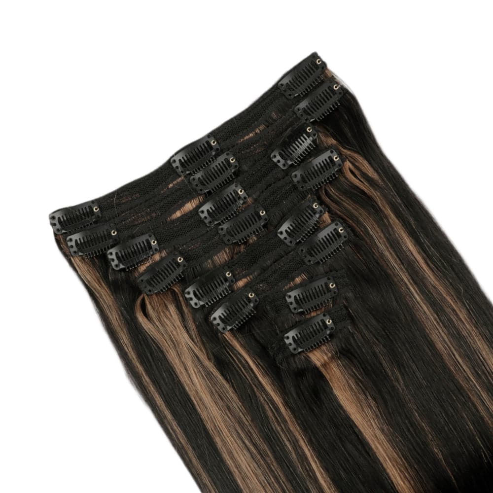 Sterly #P1B/30 Highlight Straight Clip-in Human Hair 8 Pices With 18 Clips 120g