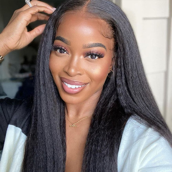 Kinky Straight Full Lace Human Hair Wig Sterly 100% Human Hair Wigs - sterlyhair