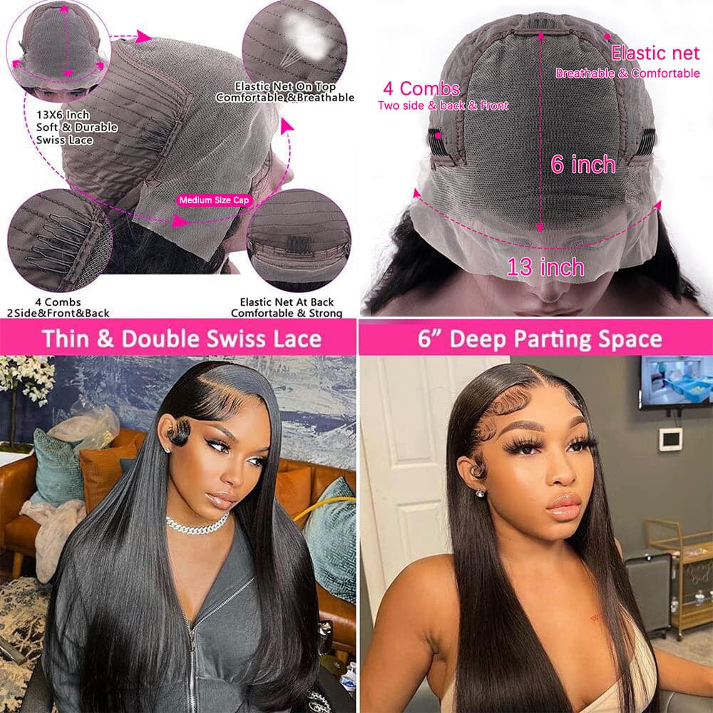 Sterly Affordable HD Lace 13x6 Long Straight Lace Front Wigs Human Hair
