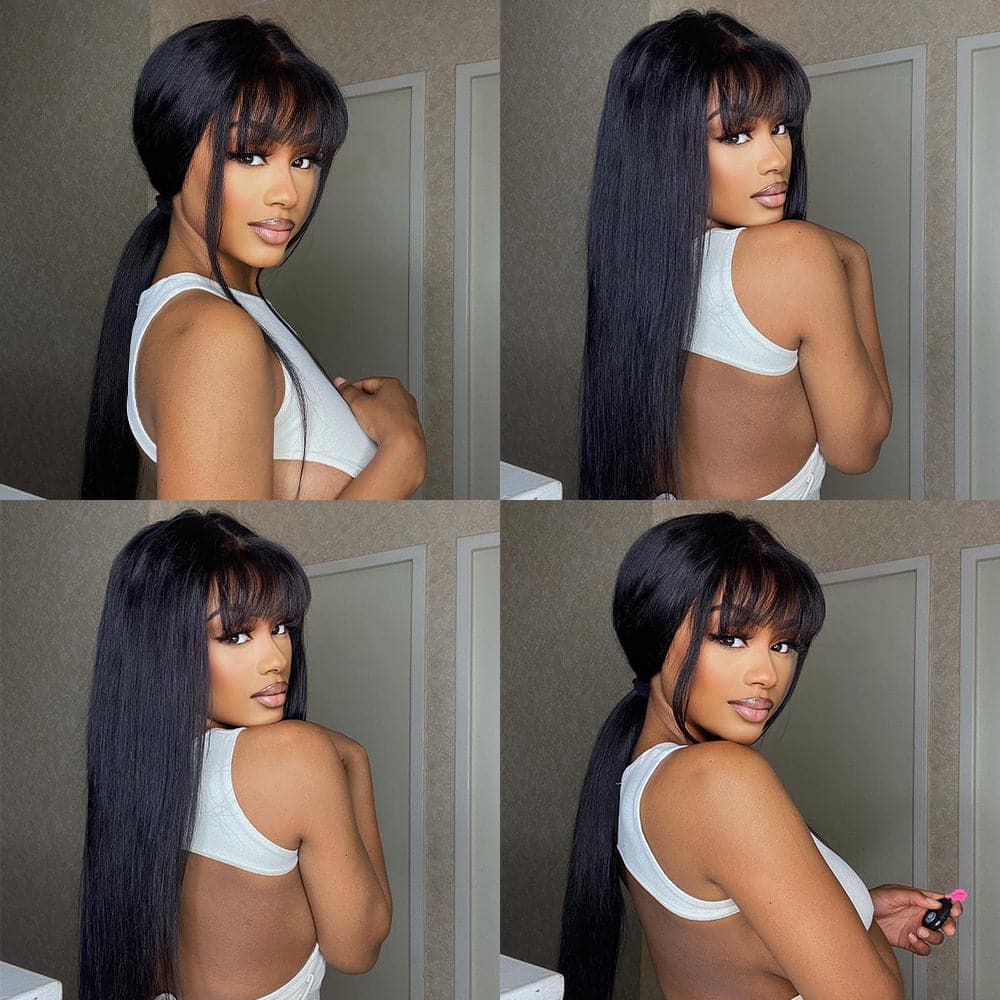 Sterly Hair Glueless 5×5 13×6 Straight Lace Wigs With Bangs New Arrival