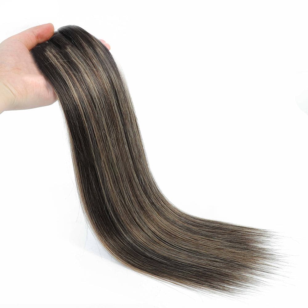 Sterly #1B/27/1B Dark Balayage Straight Clip-in Human Hair 8 Pices With 18 Clips 120g