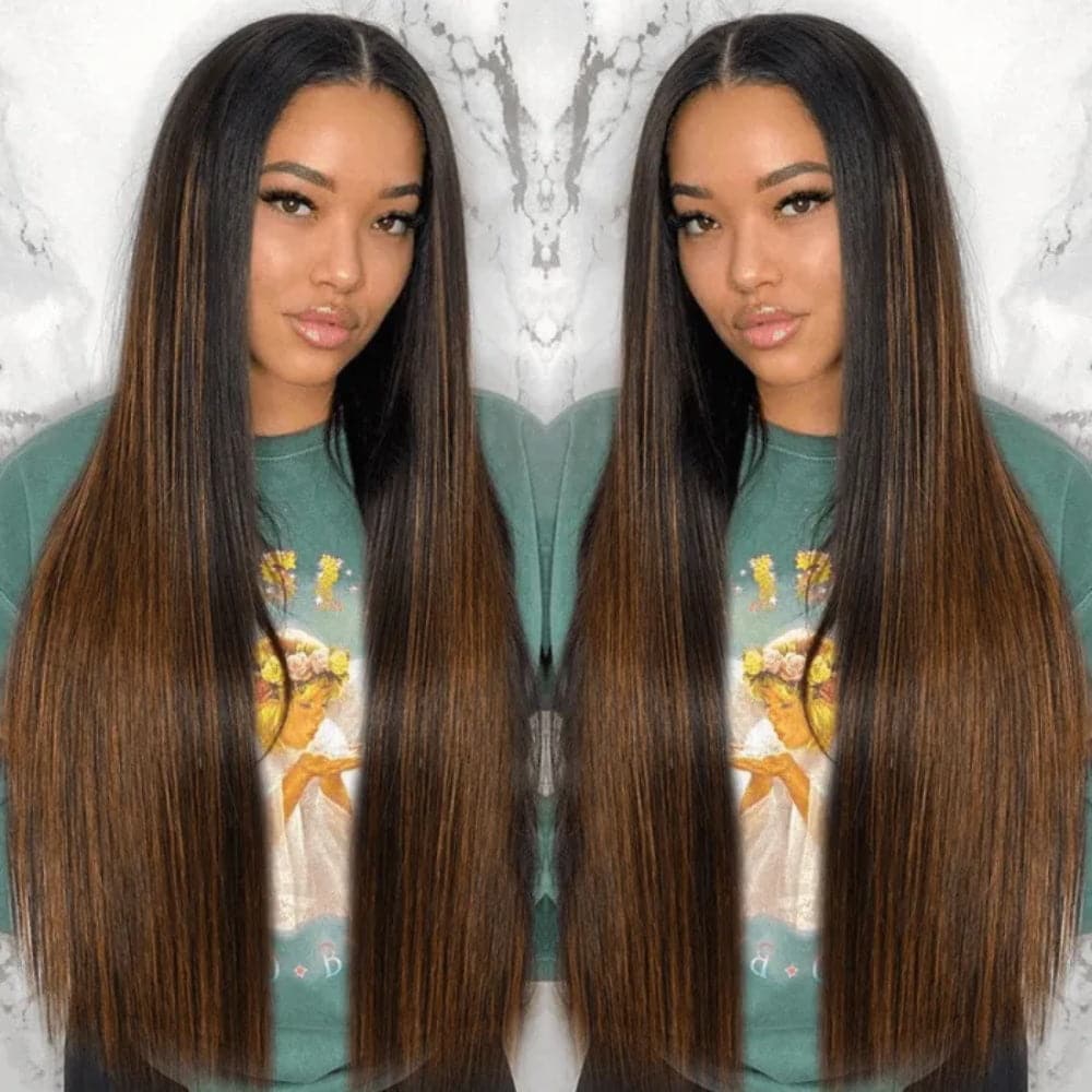 FB30 New Drawstring Straight V Part Wig No Leave Out And No Sew In Human Hair Wigs - sterlyhair
