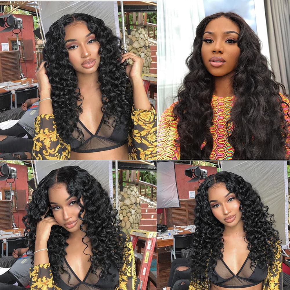 Sterly Hair 3 Bundles Loose Wave Virgin Hair with 4×4 Transparent Lace Closure