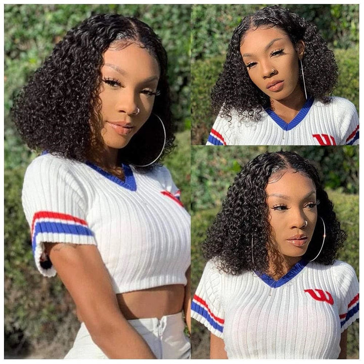 Sterly Curly Short Bob Wigs 13x6 Curly Lace Front Human Hair Wigs For Women - sterlyhair