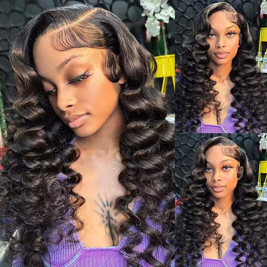 Loose Wave 13×4 HD Transparent Lace Front Human Hair Wigs Sterly Hair - sterlyhair