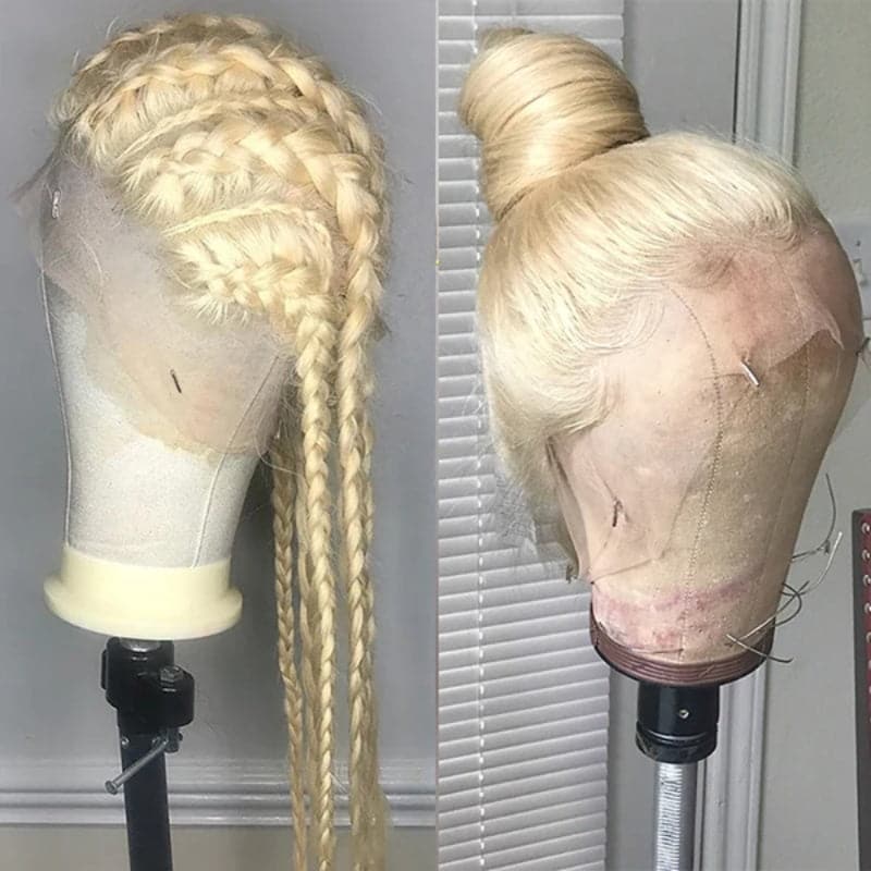 #613 Blonde Full Lace Human Hair Wigs Straight/Body Wave Lace Frontal Wig - sterlyhair