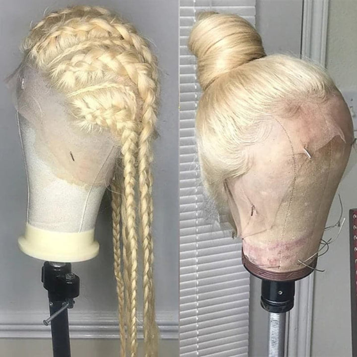 #613 Blonde Full Lace Human Hair Wigs Straight/Body Wave Lace Frontal Wig - sterlyhair