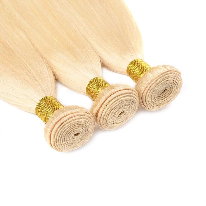 Sterly #613 Bundles Golden Silky Straight 100% Human Hair Bundles Blonde Hair Extensions