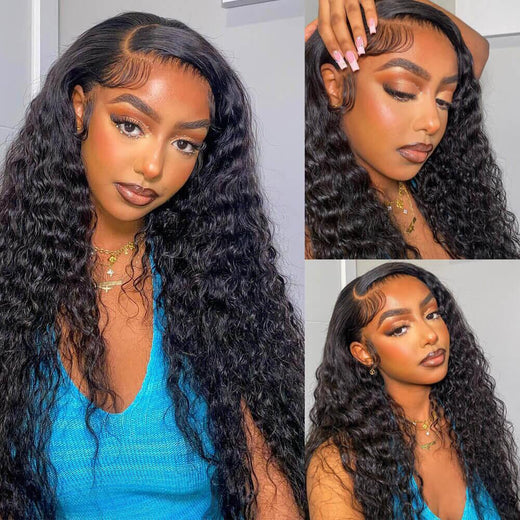 Sterly Hair HD Transparent Lace 13×6 Deep Wave Frontal Human Hair Wigs - sterlyhair