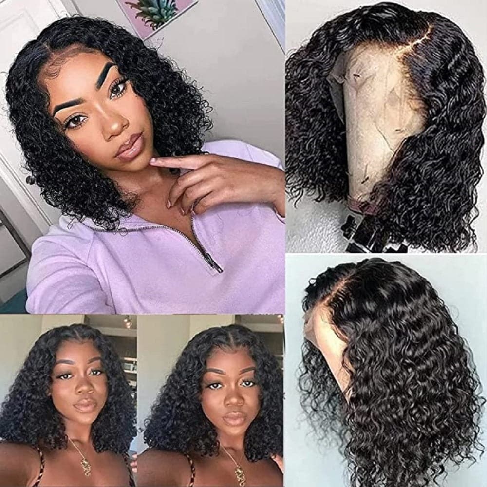 Sterly Short Water Wave Lace Frontal Bob Wig With Baby Hairs