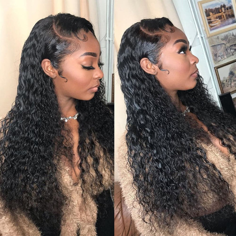 Water Wave 13×4 HD Transparent Lace Front Human Hair Wigs Sterly Hair - sterlyhair