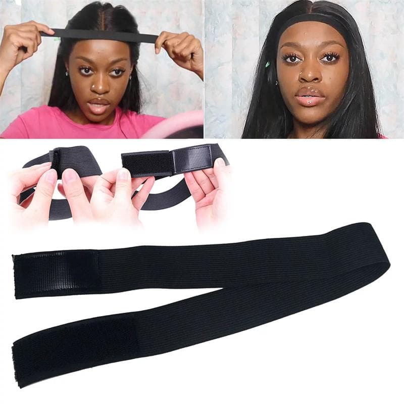 Sterly Exclusive Customize Elastic Headband With Adjust Band For Closure Frontal Wigs Lay Down(1 piece)