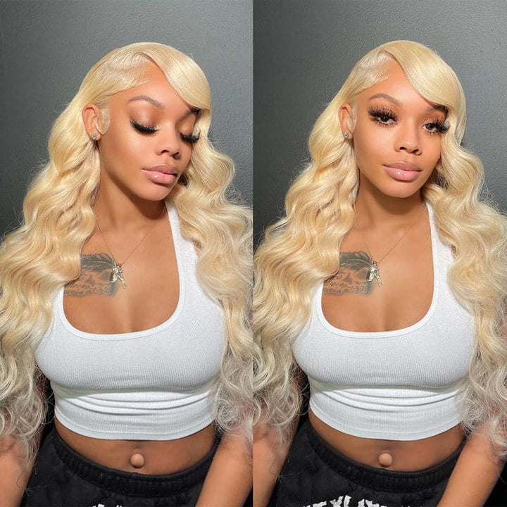 #613 Blonde Full Lace Human Hair Wigs Straight/Body Wave Lace Frontal Wig - sterlyhair