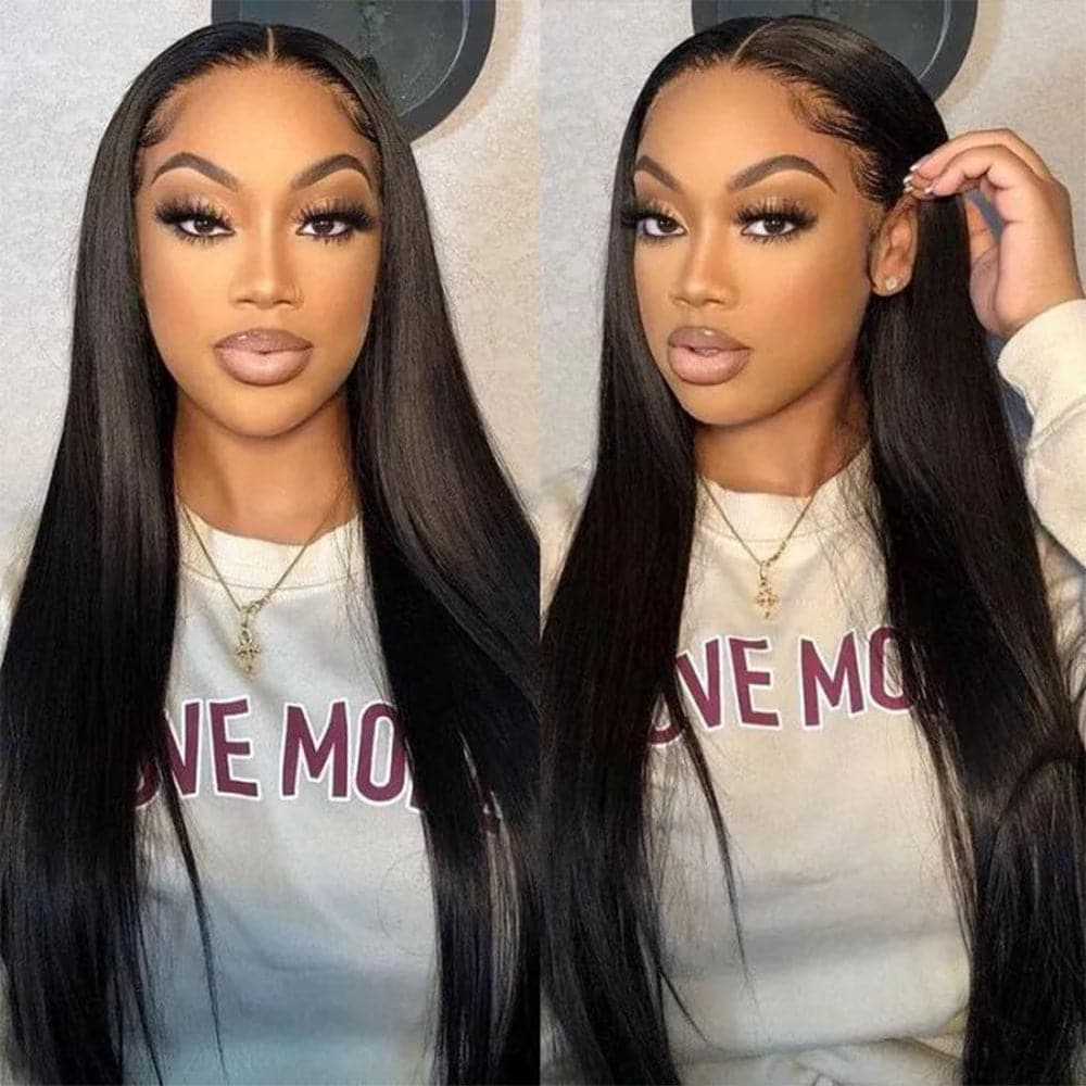 Straight Full Lace Human Hair Wig Sterly 100% Human Hair Wigs 180% Density
