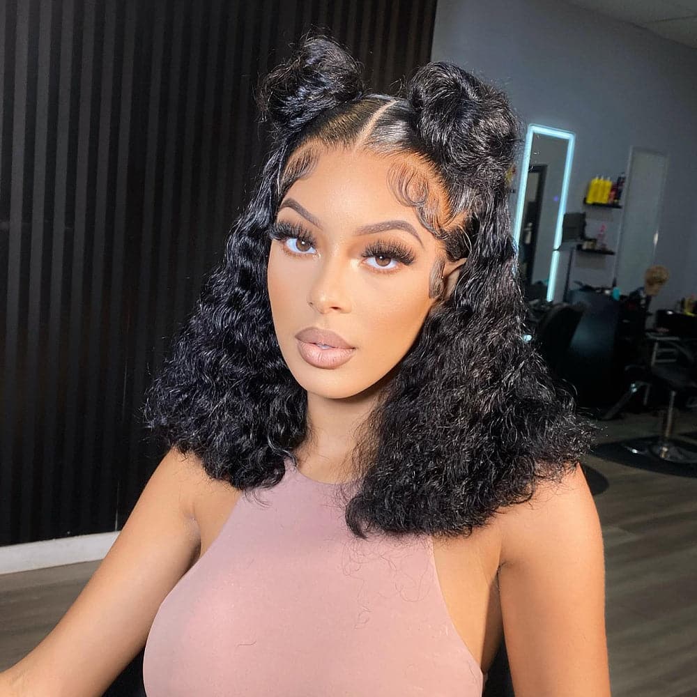 Sterly 13x6 Lace Front Wig Water Wave Bob Human Hair Wigs