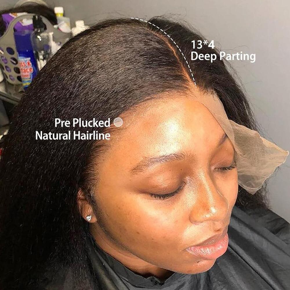 Yaki -Straight 13×4 HD Transparent Lace Front Human Hair Wigs Sterly Hair - sterlyhair