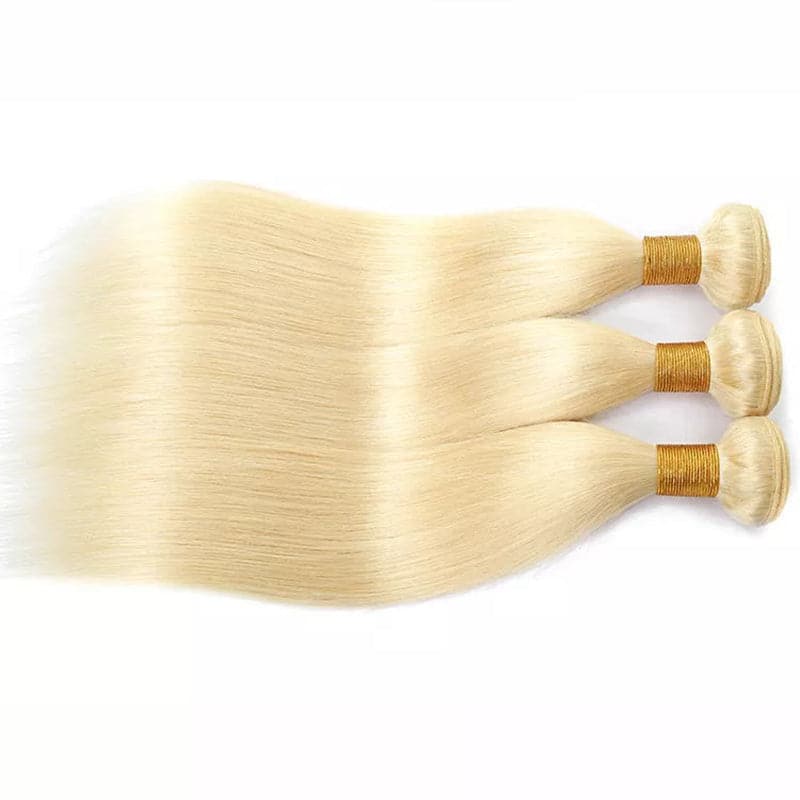 Sterly #613 Bundles Golden Silky Straight 100% Human Hair Bundles Blonde Hair Extensions