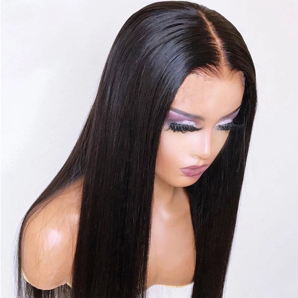 #1 Jet Black Hair Wig Sterly Straight / Body Wave Lace Front Wigs Human Hair