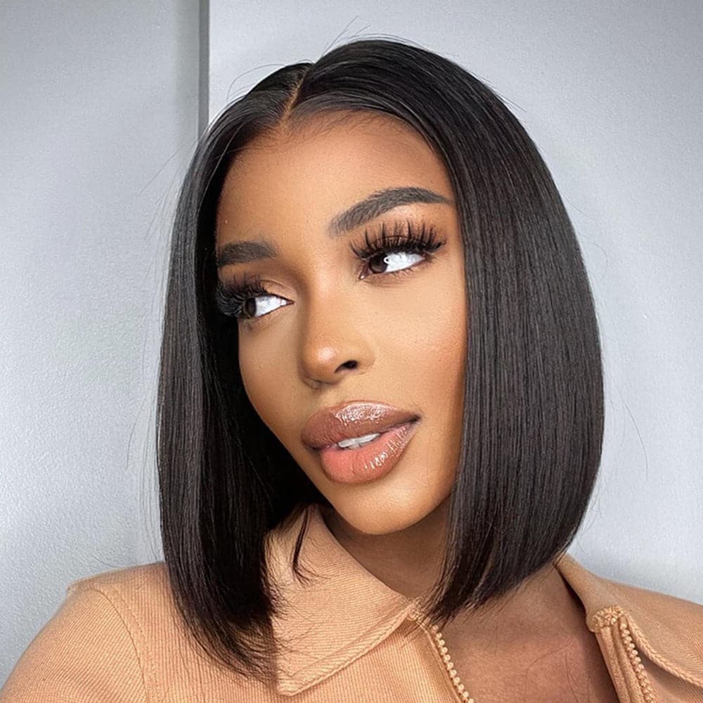 Sterly HD transparent Lace 13×4 Straight Bob Wig Human Hair Natural Hairline