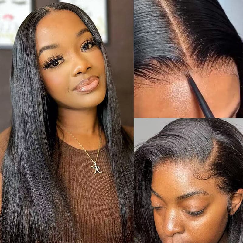 Sterly Ready To Go Glueless Wigs Straight 7×6/13×6 Transparent Lace Human Hair Wigs - sterlyhair
