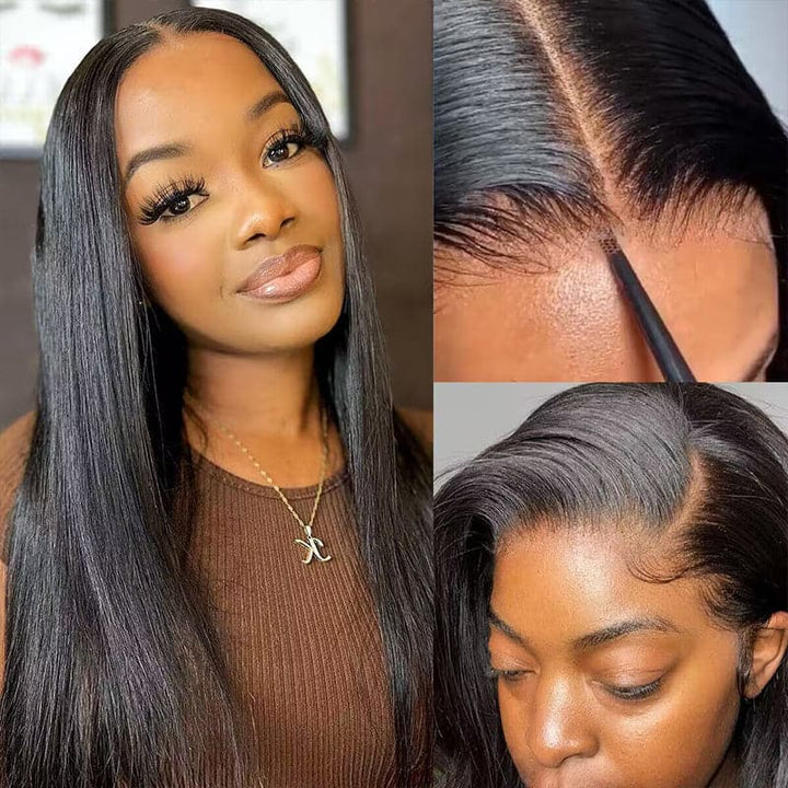 Sterly Ready To Go Glueless Wigs Straight 7×6/13×6 Transparent Lace Human Hair Wigs - sterlyhair