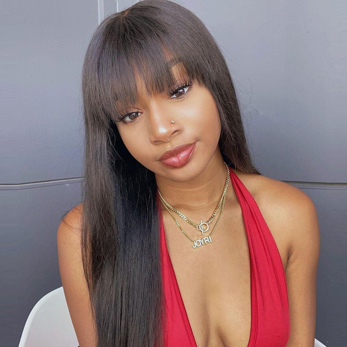 Sterly Hair Glueless 5×5 13×6 Straight Lace Wigs With Bangs New Arrival