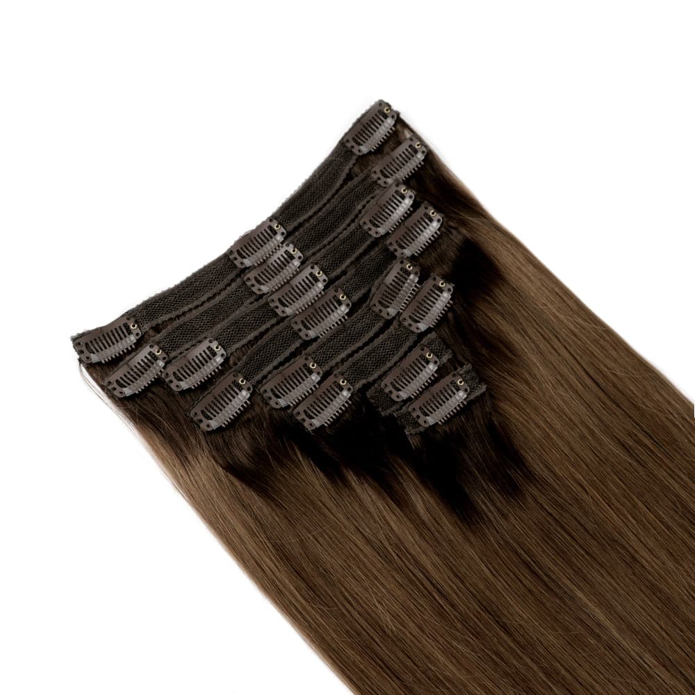 Sterly #2/6 Ombre Straight Clip-in Human Hair 8 Pices With 18 Clips 120g