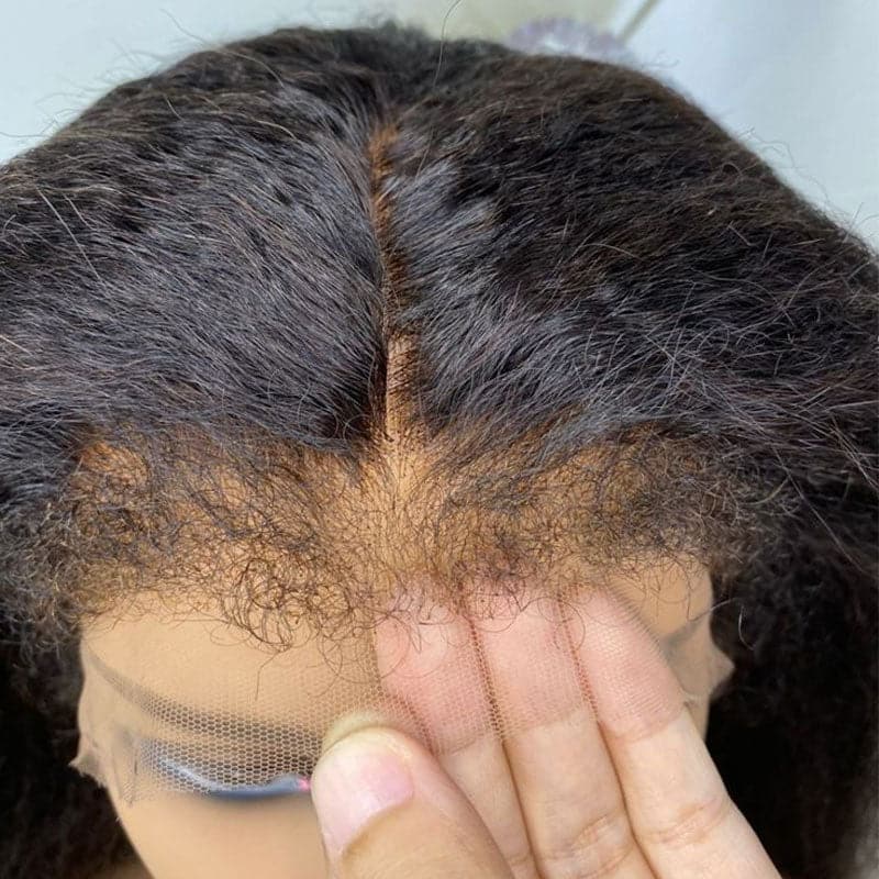 Type 4C Edges Wig | Real HD Lace Kinky Straight 7×6/13×6 Human Hair Wigs With Baby Hair - sterlyhair