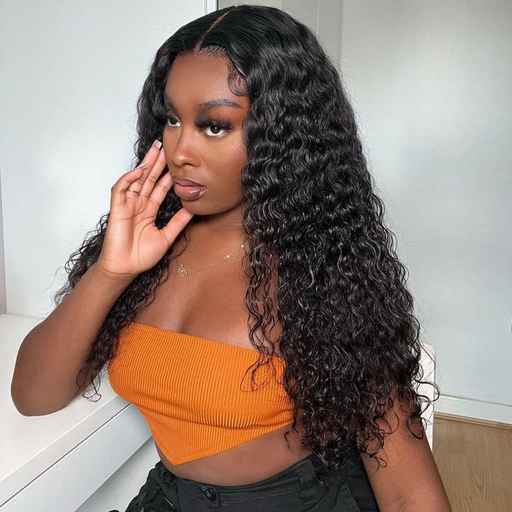 Sterly 5x5 HD Lace Closure Wigs Human Hair Transparent Lace Deep Wave Wig - sterlyhair