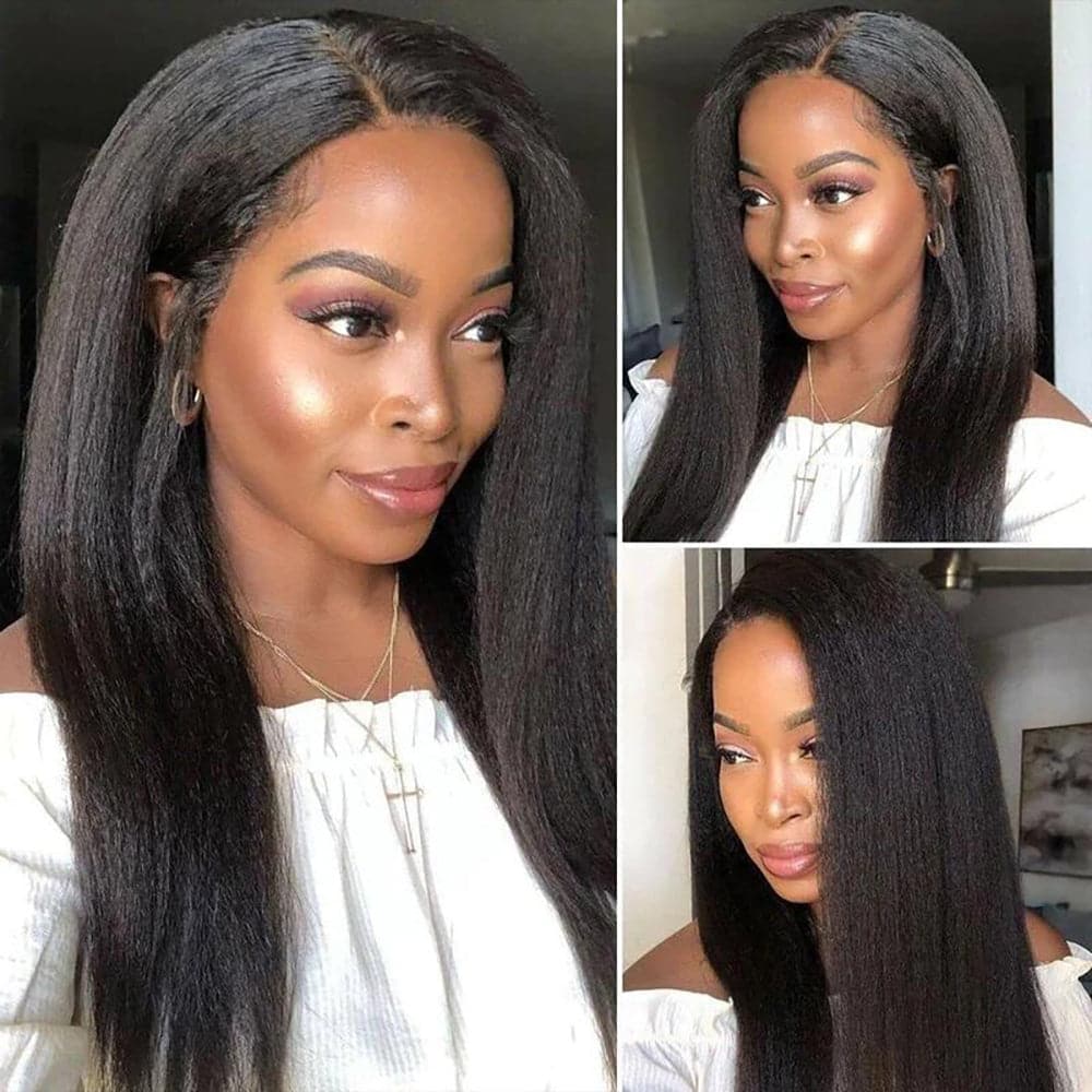 Yaki -Straight 13×4 HD Transparent Lace Front Human Hair Wigs Sterly Hair - sterlyhair