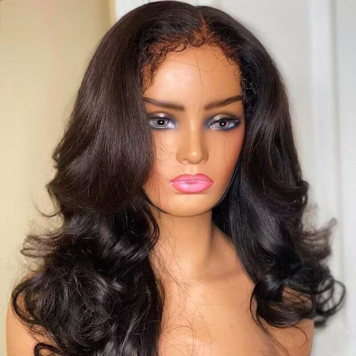 Type 4C Edges Wig | Wear and Go Glueless 7×6/13×6 Body Wave Human Hair Wigs - sterlyhair